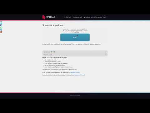 10 secs space bar cps test. wow 