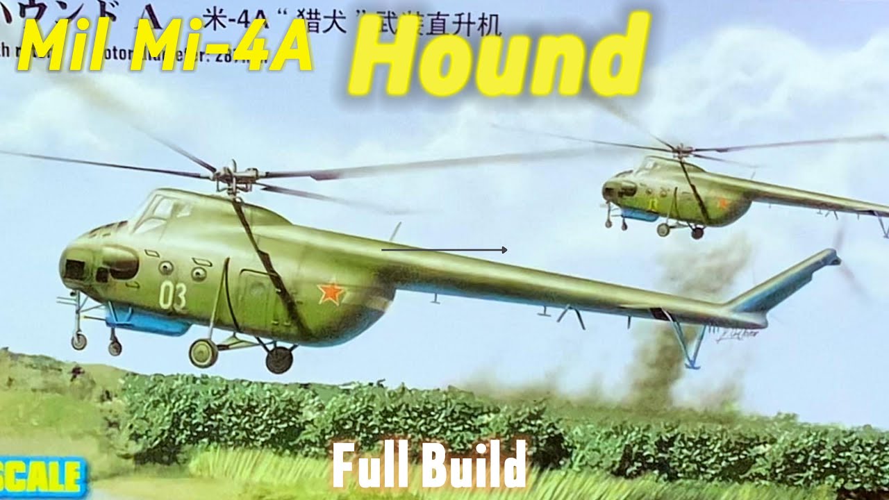 Hobby Boss Modellbausatz Mil Mi-4A "Hound A" Helikopter Im Maßstab 1:72 - 89 Teile, Für Modellbauer Ab 14 Jahren