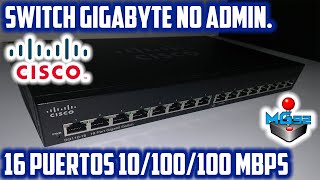 Switch Cisco 16 Puertos Gigabyte SG110-16 | 10/10/1000 Mbps No Administrable/POE | Unboxing Latino