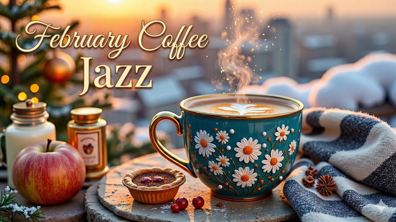 February Coffee Jazz ☕ Smooth Piano Jazz & Gentle Bossa Nova Instrumental for Positive Mood
