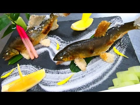 鮎の塩焼き 串打ち 化粧塩 盛り方 一例 Youtube