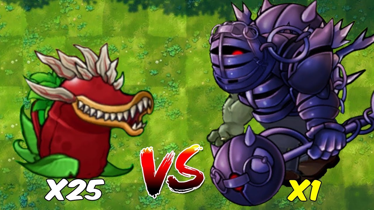 PVZ Fusion 2.1.5 - 25 Ultimate Fusion Plants Vs Ultimate Obsidian Gargantuar Zombie - Who will win?