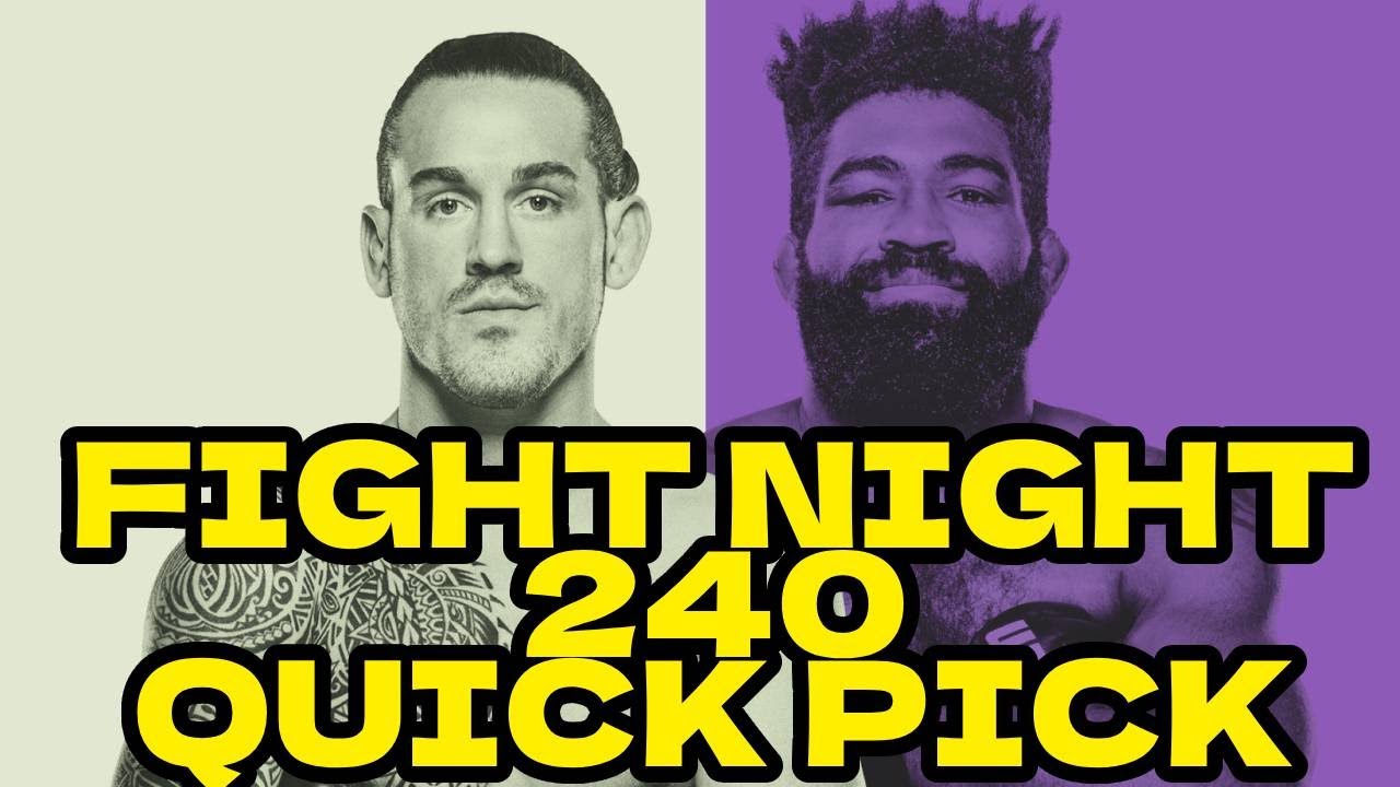 3 quick picks for UFC Fight Night 240 God of MMA YouTube