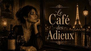 Famous Le Café des Adieux — Emotional French Song | Paris Night Ambience Wealth