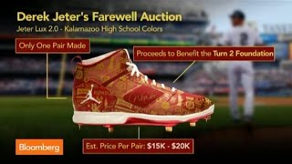 New York Yankees Derek Jeter Farewell Auction Showcases $10K Nike Sneakers New York Yankees Derek Jeter Farewell Auction Showcases $10K Nike Sneakers