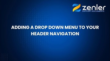 👉 Site - Pages - Adding a Drop Down Menu to Your Header Navigation