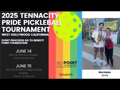 Tennacity Pride Pickleball Tourney: MxD 4.0 Gold Medal Match, Set 2 - Lloyd/Jona vs Snake/Gen