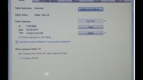 AB control logix safety PLC processor fault T14C07 - safety signature issue