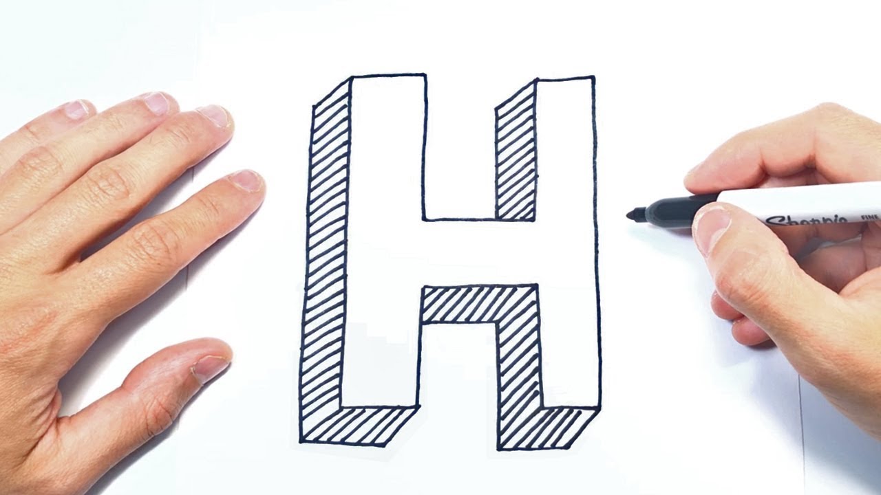 Aprende a dibujar con este dibujo de Letra H paso a paso. 