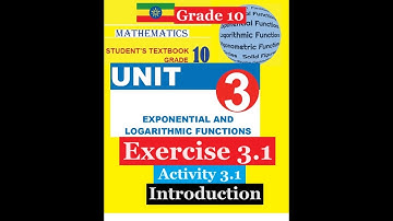 Mathematics Grade 10 Unit 3 Exercise 3.1 & Activity 3.1(Introduction) @Girma21