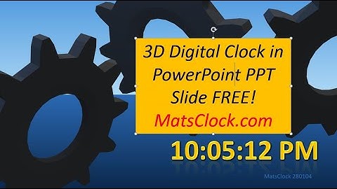 MatsClock 280104 - Free 3D Gears PowerPoint Digital Clock PPT Timer