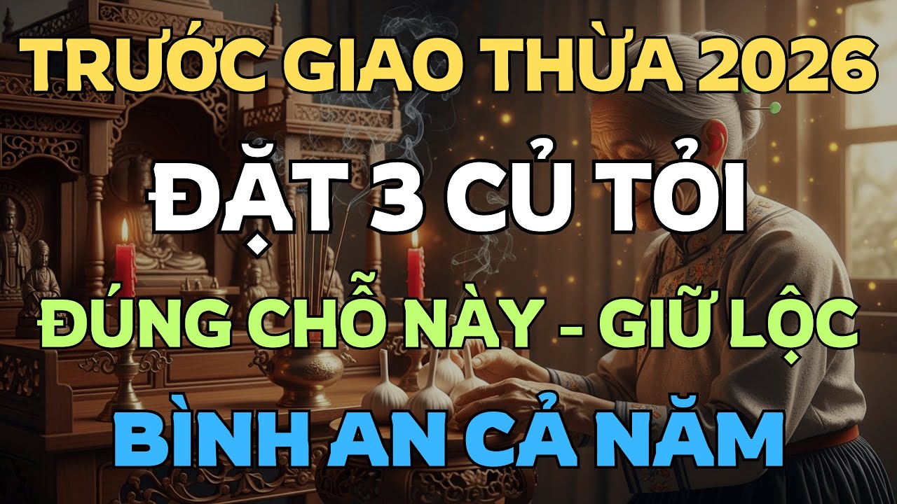 Trước Giao Thừa, Đặt 3 Củ Tỏi Đúng Chỗ Này – Tài Lộc Đổ Về, Bình An Cả Năm