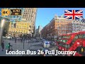 [4K] London 🇬🇧 bus ride 2024 | Double decker top floor view26 Victoria to Hackney