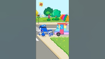 OMG! Giant Ice Cream Truck 🍧 | Walking Walking | Good Manners | Nursery Rhymes | RoboShorts #shorts