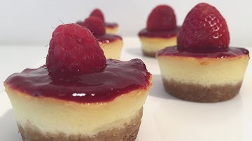 Mini Strawberry and Raspberry Cheesecakes - Cheeky Crumbs