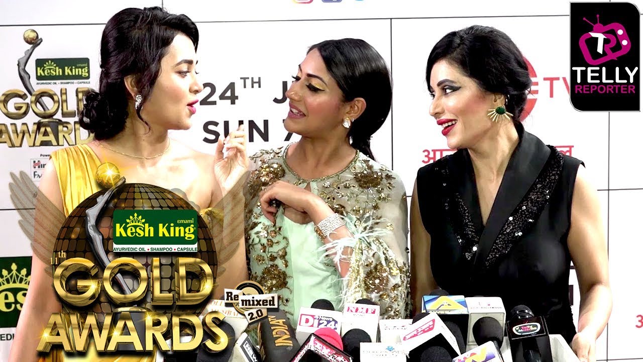 Tejaswi Prakash, Surbhi Chandna,Mreenal Deshraj At Zee Gold Awards 2018