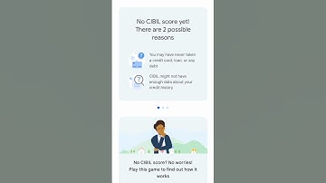 No CIBIL score yet! There are 2 possible reasons