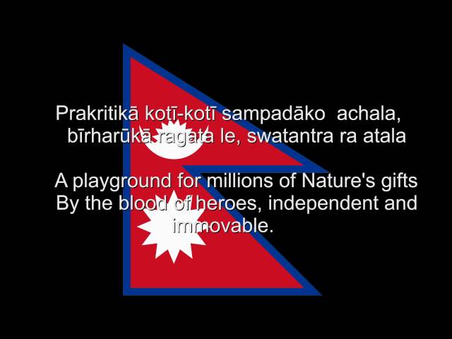 Sayaun Thunga Phool Ka - Nepal National anthem Nepali u0026 English lyrics class=