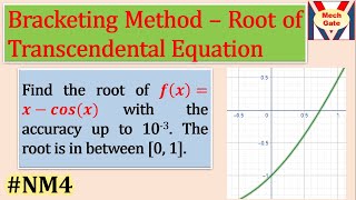 Famous Root of transcendental Equation using Bisection Method | Numerical Method | MechGate Wealth