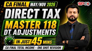Master 118 Total Income Adjustments in 45 Mins! CA Final DT Revision By CA Aarish Khan