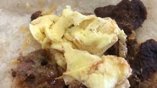 Las Vegas Del Taco Breakfast Carne Asada Burrito and Bacon Egg with Cheese Rollers 2025 Fast Food 