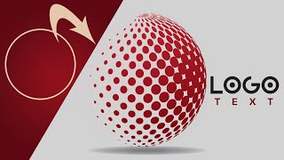 3D Logo Design In Illustrator #Halftone #logo