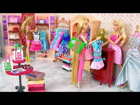 Barbie bebek Giyim Mağazası 💜 Barbie Butik Aksesuar Mağazası Oyuncak