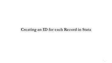 Creating a unique ID for each record