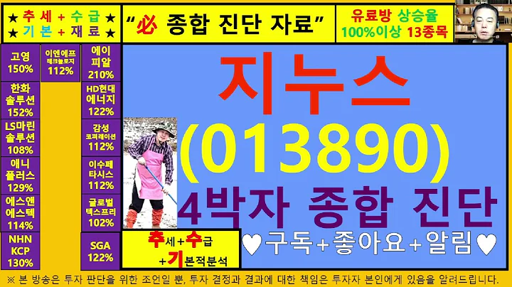 지누스(013890)4차원종목진단및향후주가전망 추수기(추수)전문가