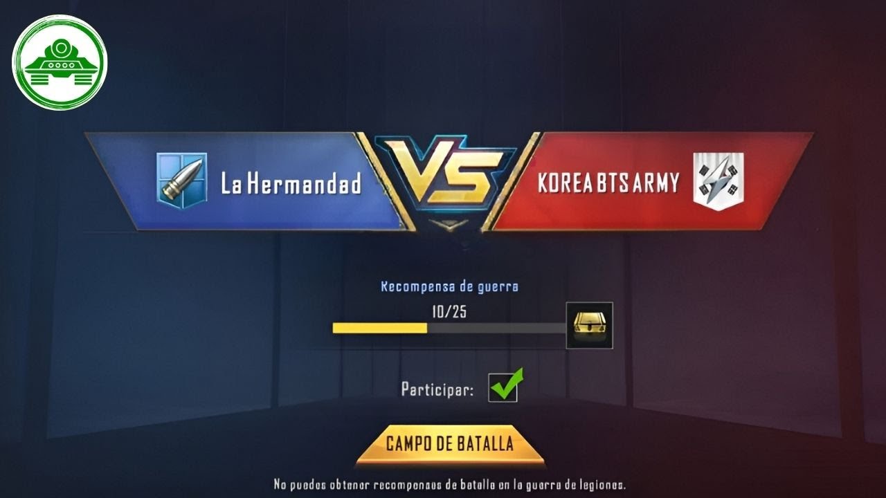 Guerra Brutal: Legion KOREA BTS ARMY vs Nosotros - Tank Firing 5v5
