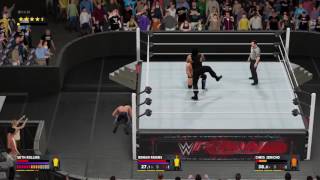 WWE 2K17 - Roman no sells a codebreaker for the win