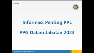 Informasi Penting dan Daftar Tugas PPL PPG Daljab 2023