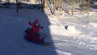 Hanna girls sledding