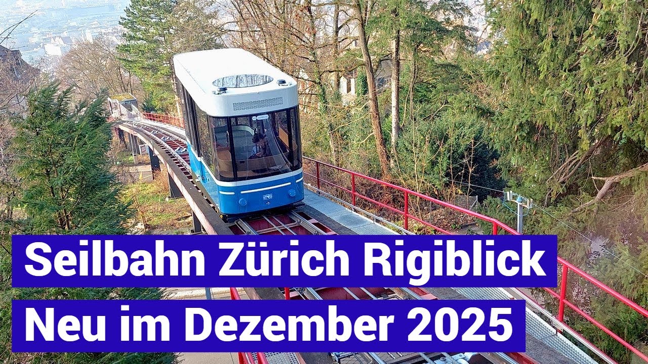 Zürich Neue Seilbahn Rigiblick 2025 #Switzerland #funicular