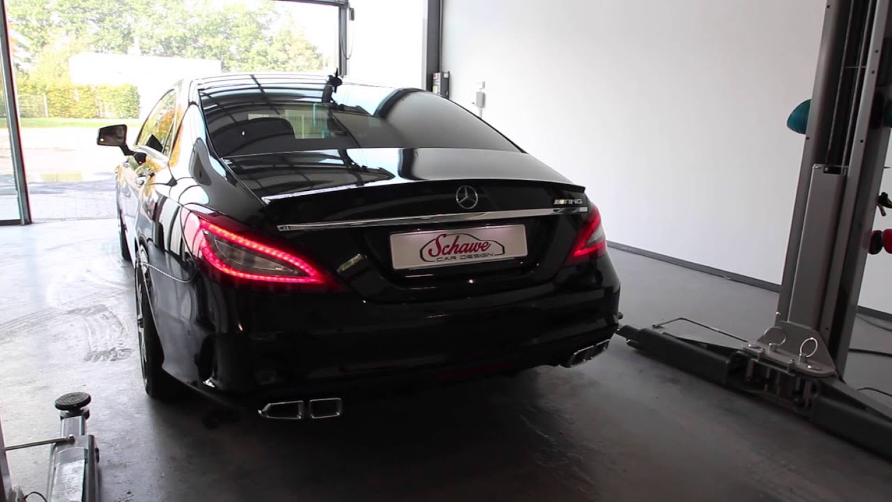 Mercedes Benz Nachrustung V8 Motorsound Cls Facelift 63 Amg Auspuffanlage Schawe Car Design Youtube