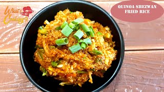 quinoa shezwan fried rice - quinoa fried "rice" | healthy fried rice | protein rich fried rice