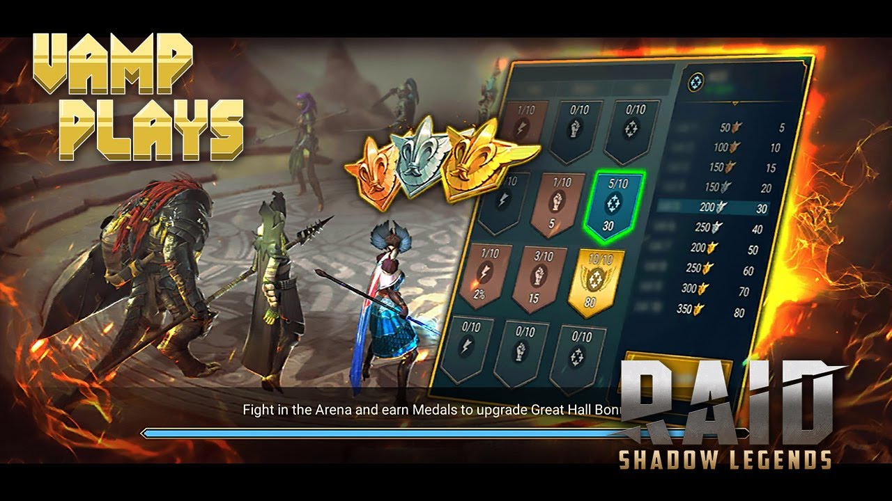 Raid Shadow Legends How To Get Medals Vamp Plays Youtube