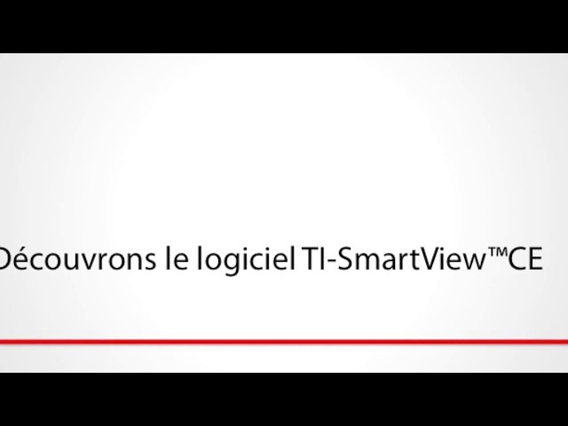 Logiciel TI-SmartView™ pour TI-Collège Plus Solaire