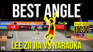 [60FPS]  LEE ZII JIA  李梓嘉  BEST COURT ANGLE  | Yonex All England Open 2024 | R32 | v Kodai Naraoka