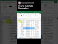How to Automate a Numeration - Excel Help and Tutorials #excel #exceltricks #exceltips #howto