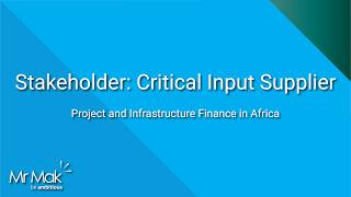 Stakeholder Critical Input Supplier