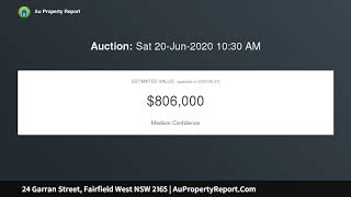24 Garran Street, Fairfield West NSW 2165 | AuPropertyReport.Com