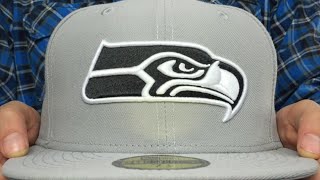 Seahawks 'NFL TEAM-BASIC' Grey-White Fitted Hat by New Era