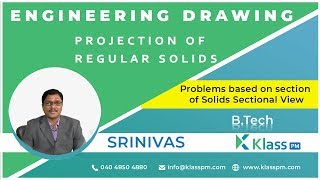 Problems based on  section of Solids Sectional View - Unit-3 | Engineering Drawing| BTech Tutorials