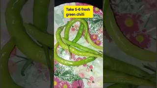 1 #minute Tawa #hari Mirch #fry | #green #chilli Fry #recipe #shorts #viral #trendingshorts #foryou