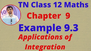 Class 12 Maths CHAPTER 9 – Applications of Integration Example 9.3 TN New Syllabus