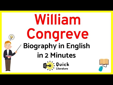 William Congreve Biography in 3 minutes | English Literature Audio Video Notes