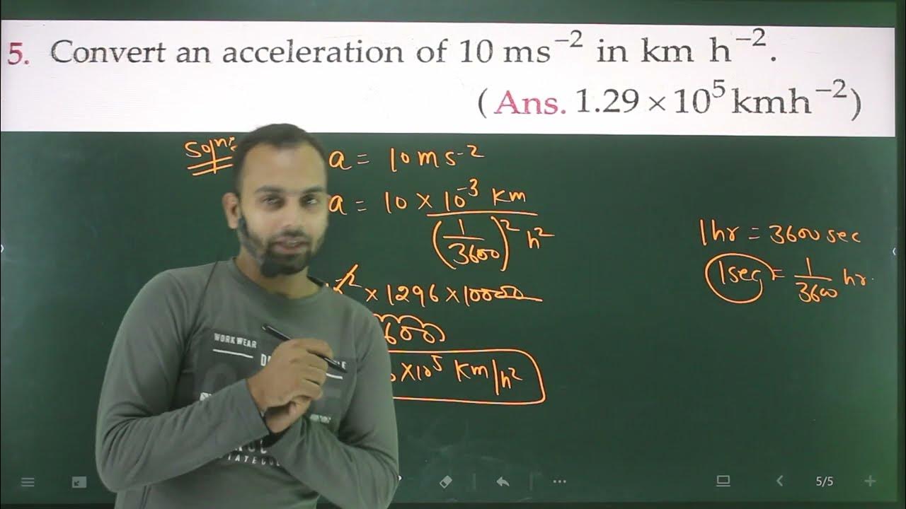 Pfp5. Convert an acceleration of 10 m/s2 in km/h2. YouTube