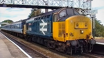 Class 37, 37408 stalls at Fflint on a North Wales Coast train. Enhanced for HD
