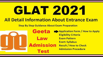 GLAT 2021 - Notification, Dates, Application, Eligibility, Admit Card, Pattern, Syllabus, Result